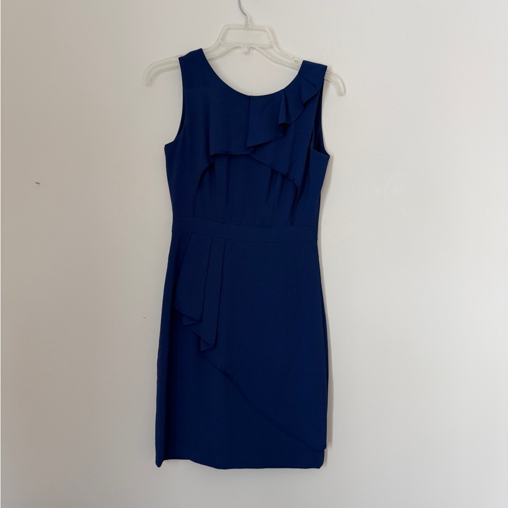 BCBGMaxAzria Royal Blue Ruffle Mini Dress